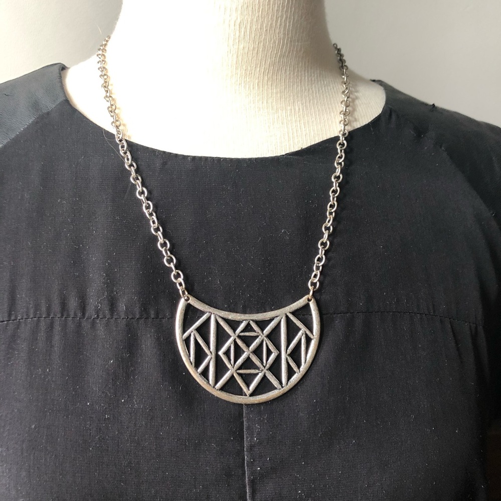 Geometric boho metal necklace